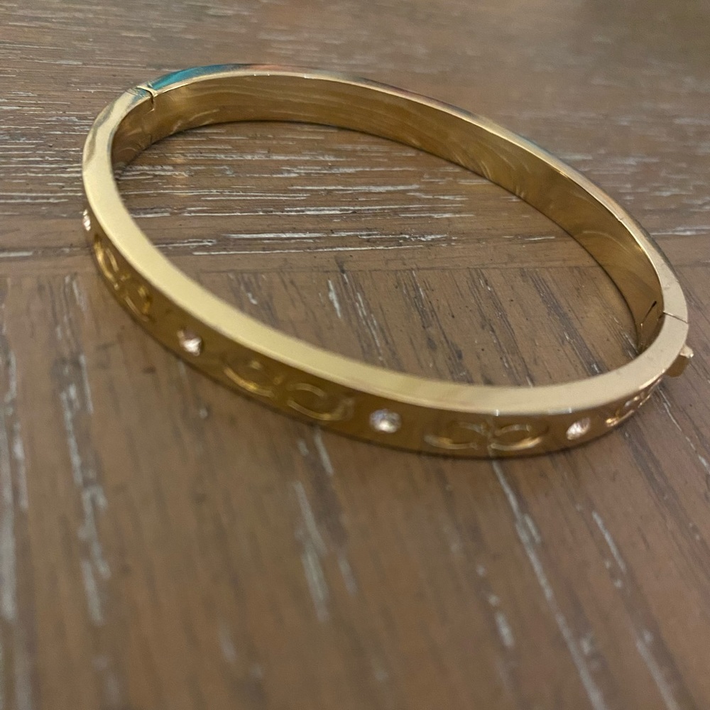 Coach Signature Hinged Bangle
